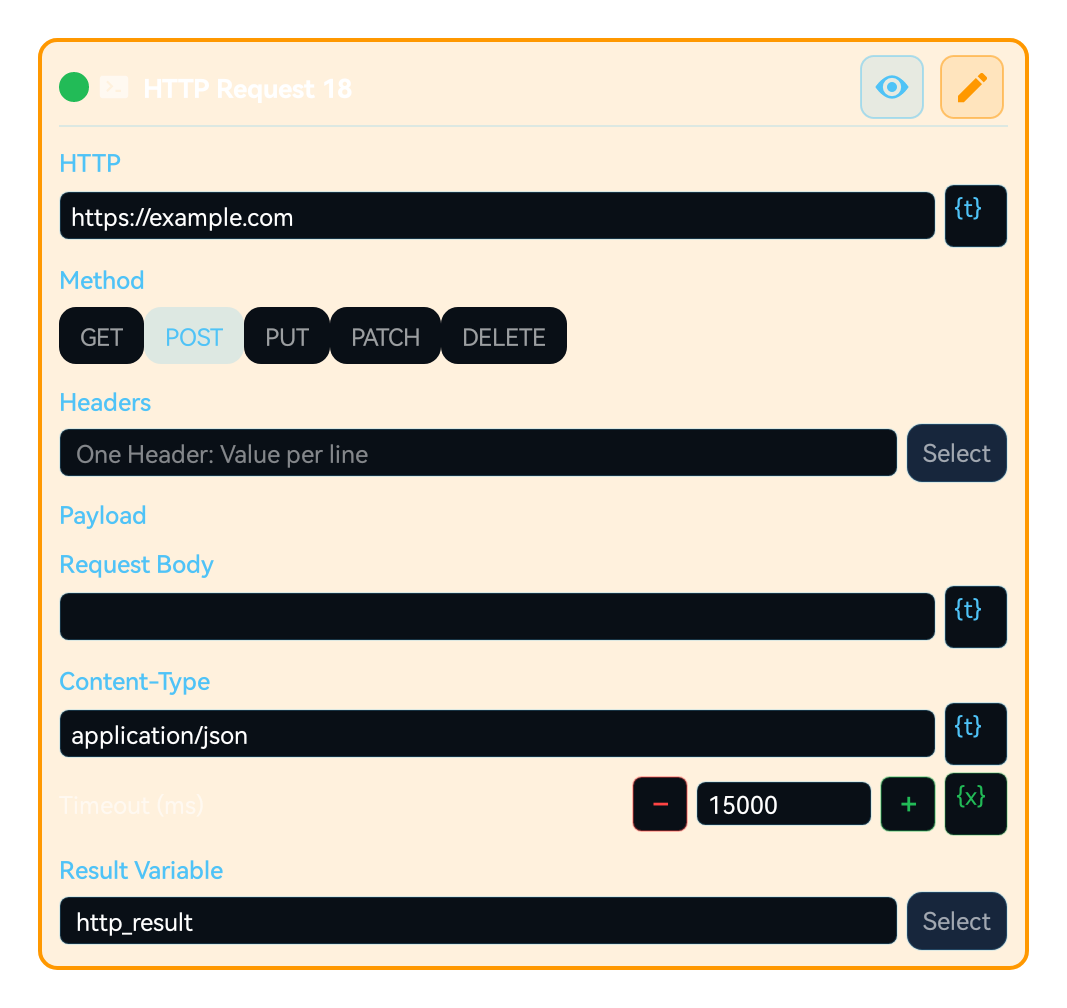 HTTP_REQUEST block card