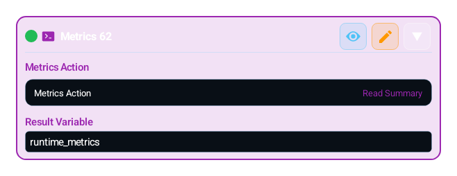 Metrics (METRICS) block card
