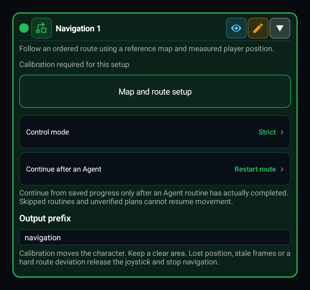 Navigation (NAVIGATION) block card