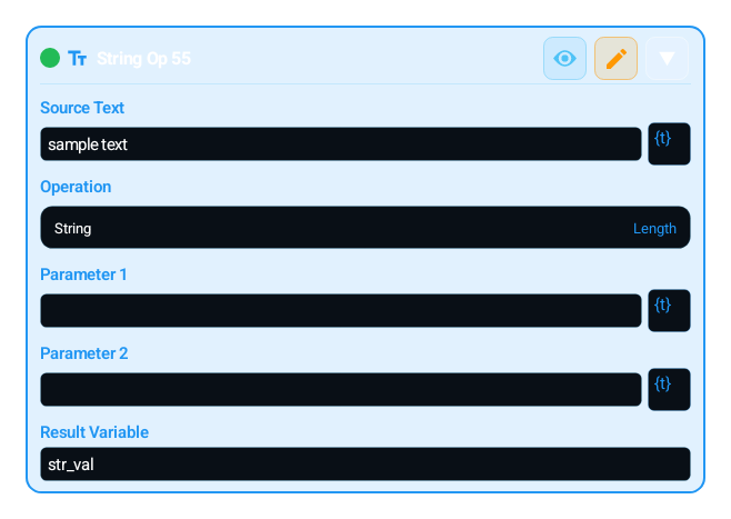 String Operation (STRING_OP) block card