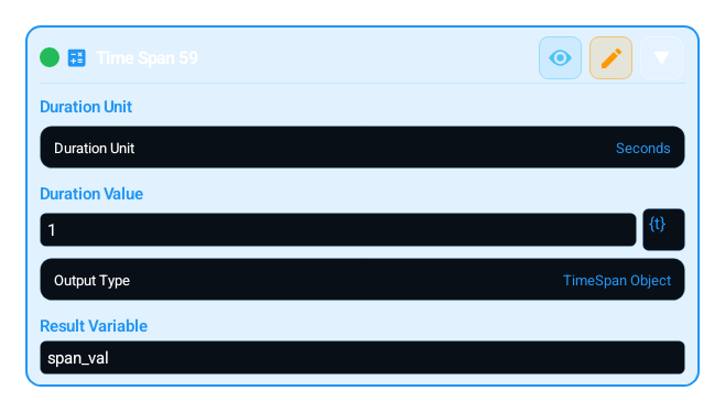 Time Span (TIME_SPAN) block card