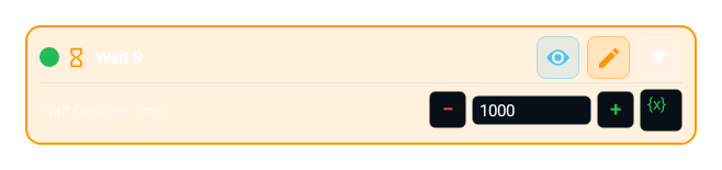 WAIT/DELAY block card